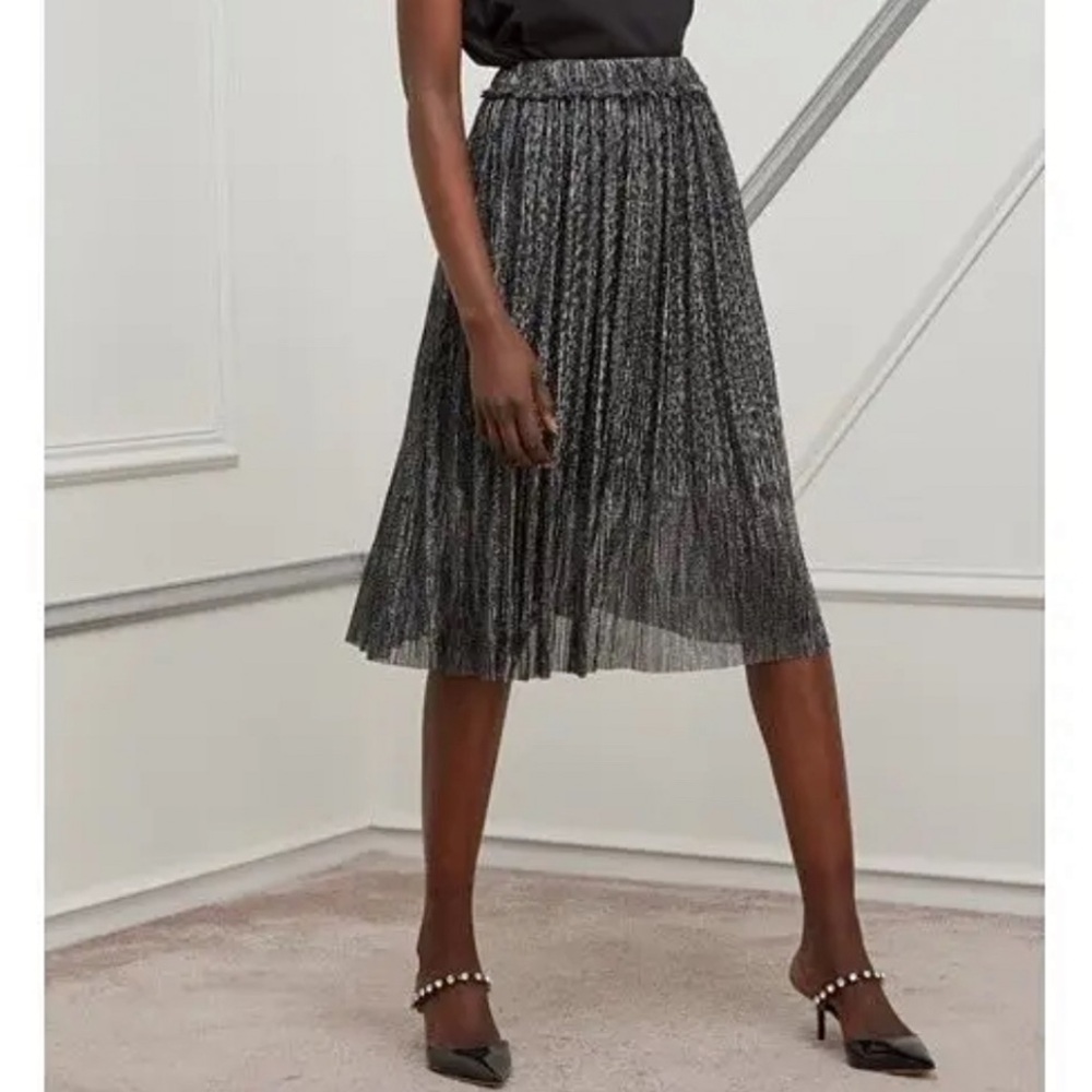 Isabel Marant Beatrice Metallic Midi Skirt, NEW